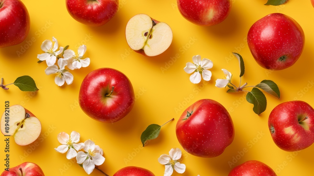 A bright and cheerful pattern of lemons and lemon slices, with a sunny yellow background, high-resolution photo, realistic photo, hyper realistic A bright and cheerful pattern of lemons and lemon slices, with a sunny yellow background, high-resolution photo, realistic photo, hyper realistic