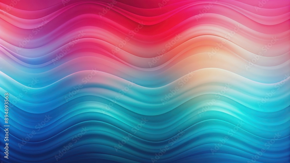 Obraz premium Light blue, red, and magenta wavy gradient blurred background, abstract, colorful, vibrant, texture, pattern, design, artistic