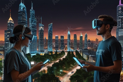 person in vr box