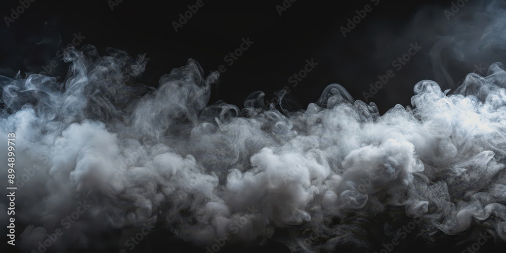 Fototapeta premium Smoke black ground fog cloud floor mist background, smoke, black, ground, fog, cloud, floor, mist, background, spooky