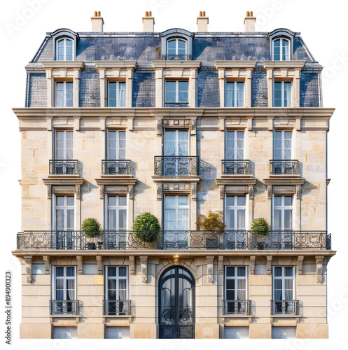 Elegant Parisian building facade