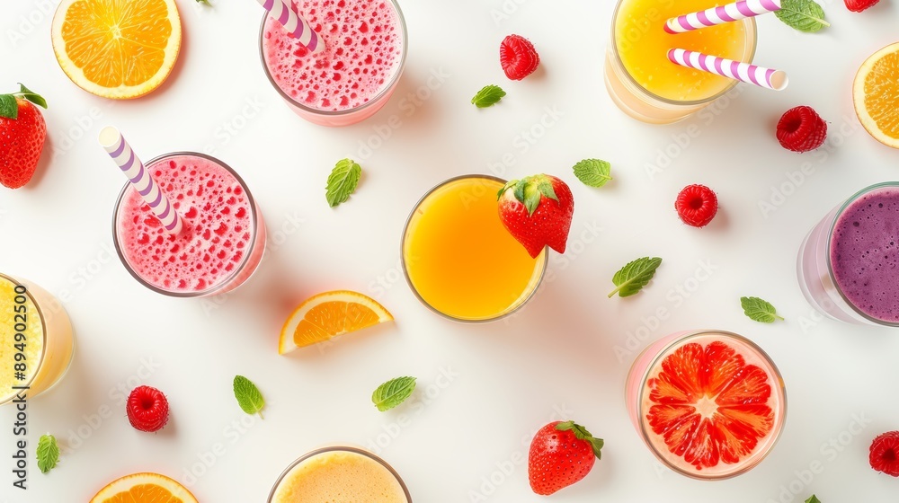 A detailed pattern of mixed citrus slices and leaves, with water droplets and reflective highlights, high-resolution photo, realistic photo, hyper realistic A detailed pattern of mixed citrus slices and leaves, with water droplets and reflective highlights, high-resolution photo, realistic photo, hyper realistic