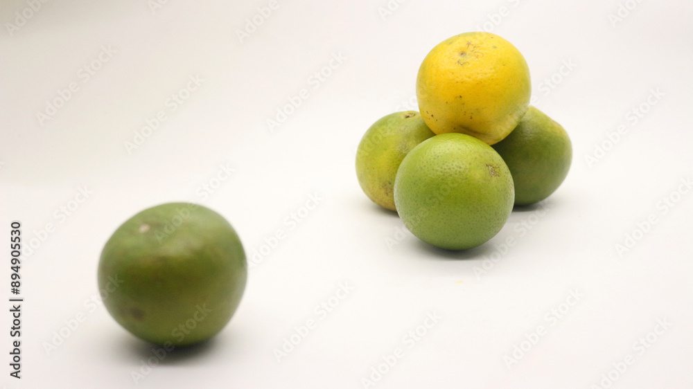 Orange fruit from Indonesia with a white background Orange fruit from Indonesia with a white background
