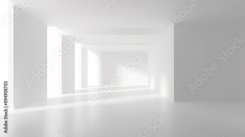 Wallpaper Mural Minimalist white interior space, corridors, corridors, and architectural spaces Torontodigital.ca