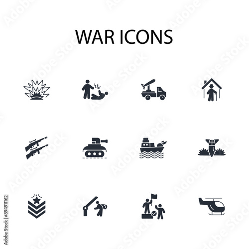 War icon. vector.Editable stroke.linear style sign for use web design,logo.Symbol illustration.