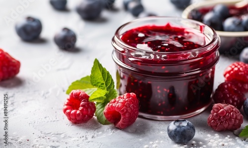 Wallpaper Mural Mixed Berries and Jam on a Clean Background Torontodigital.ca