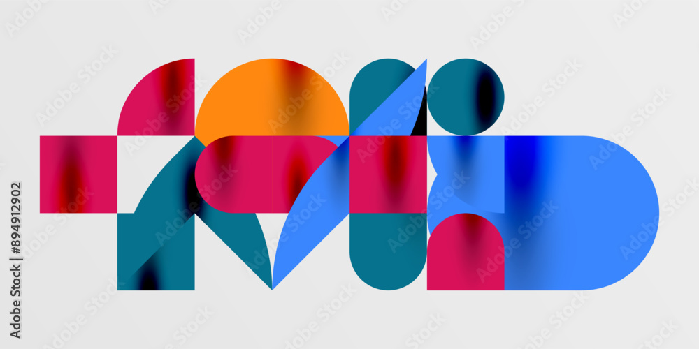 Circles, semi circles, squares and round shapes mosaic techno art. Vector Illustration For Wallpaper, Banner, Background, Card, Book Illustration, landing page Circles, semi circles, squares and round shapes mosaic techno art. Vector Illustration For Wallpaper, Banner, Background, Card, Book Illustration, landing page