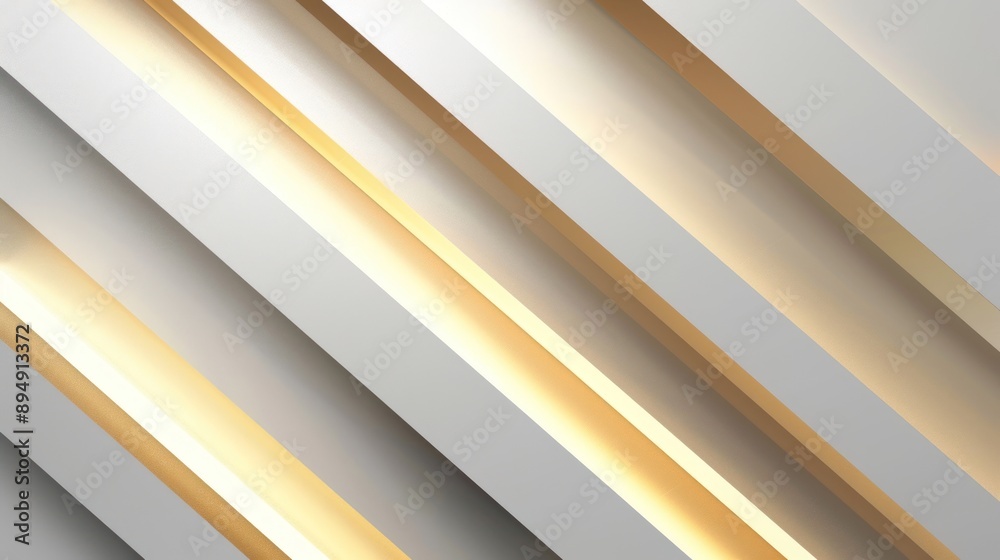 Fototapeta premium Abstract diagonal patterns with gold and white hues
