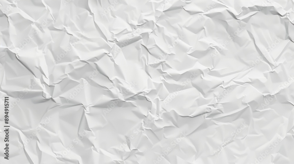 Fototapeta premium Unique wet crumpled white paper texture creative background
