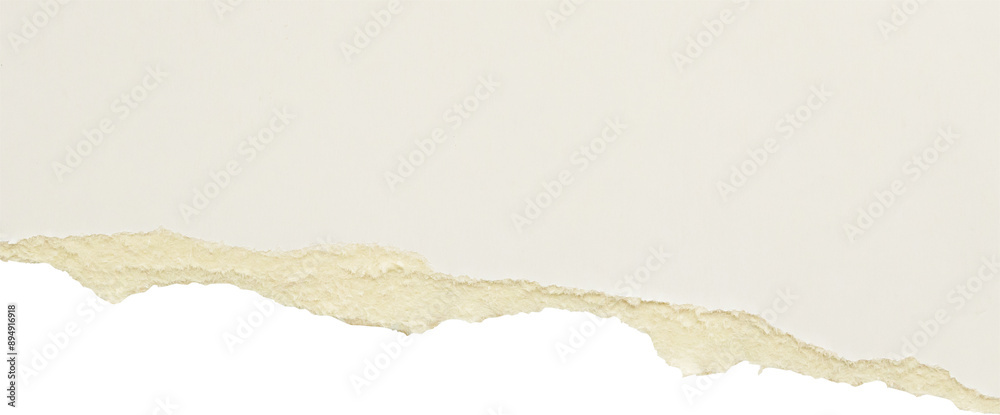 Fototapeta premium Gray ripped paper torn edges strips isolated on white background