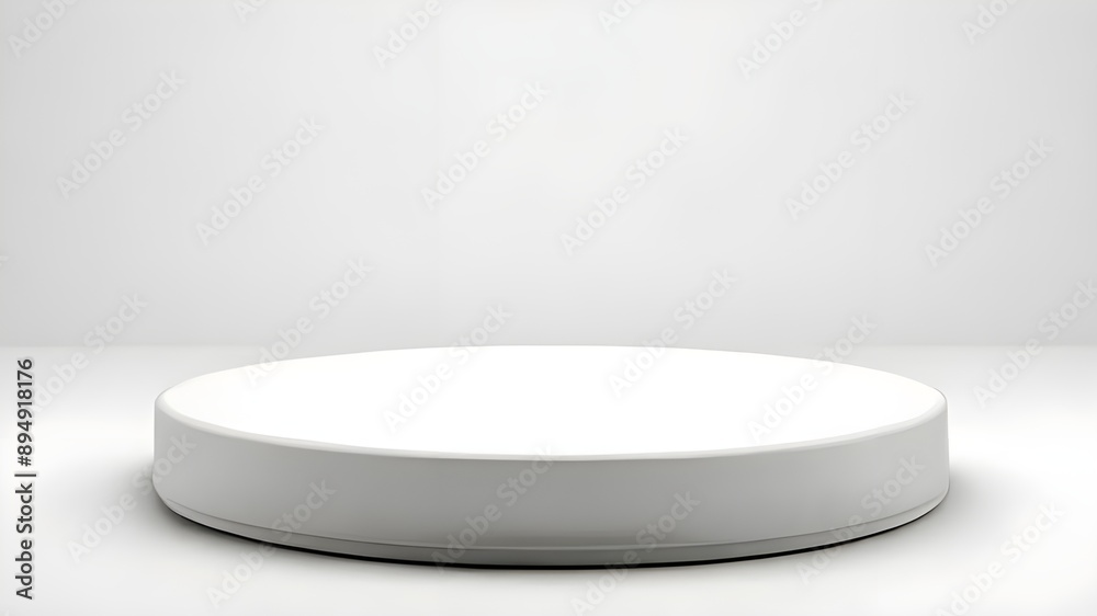 White podium on white background for design 3d render White podium on white background for design 3d render