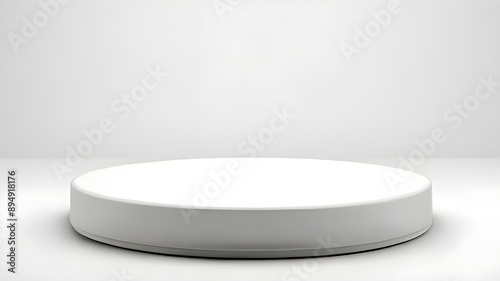 White podium on white background for design 3d render