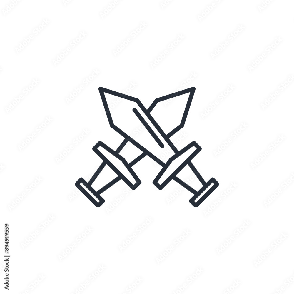 battle icon. vector.Editable stroke.linear style sign for use web design,logo.Symbol illustration. battle icon. vector.Editable stroke.linear style sign for use web design,logo.Symbol illustration.