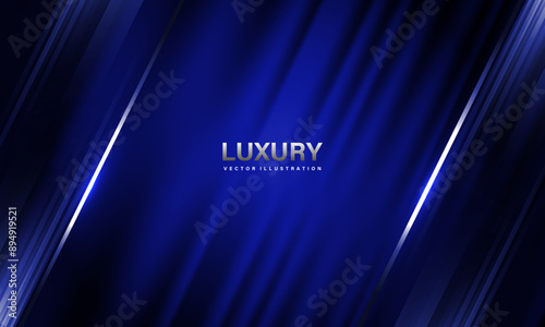 Abstract blue black luxury elegance grometric design modern creative background vector