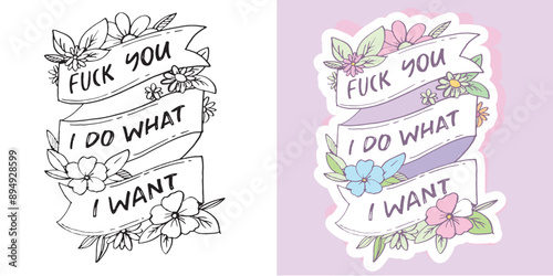 Trendy hand drawn doodle lettering quote. Lettering for t-shirt design, mug print, bag print, clothes fashion. 100% hand drawn vector image.