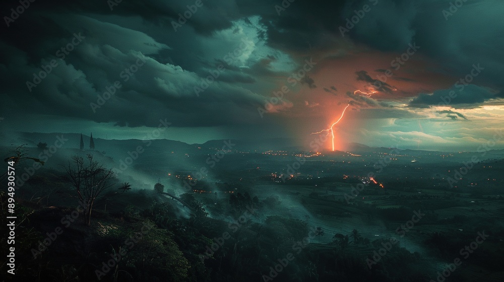 Supercell thunderstorm clouds Supercell thunderstorm clouds