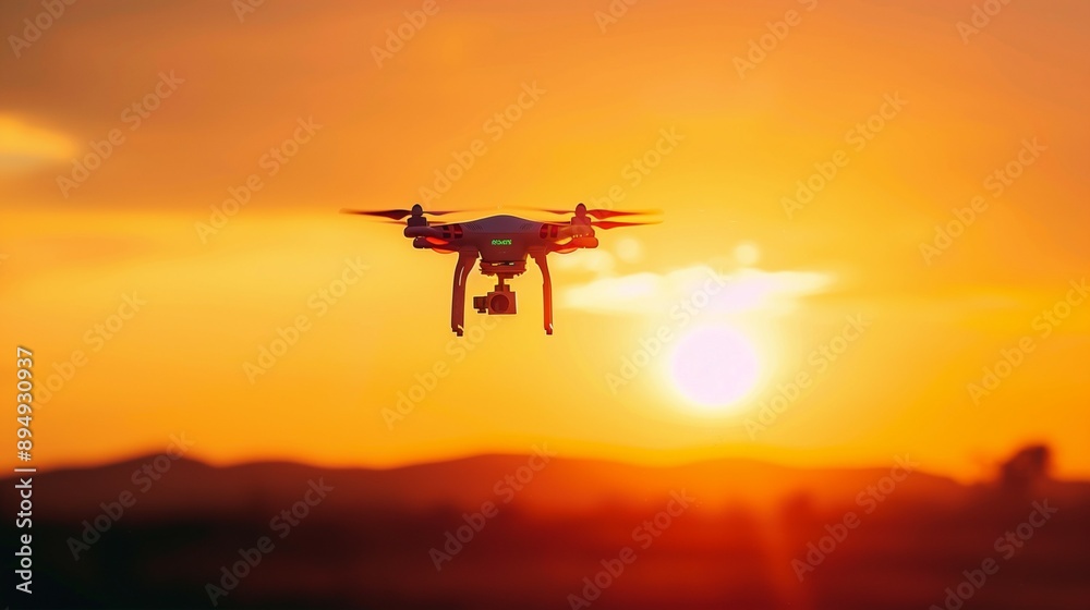 Drone flying in the sky Drone flying in the sky