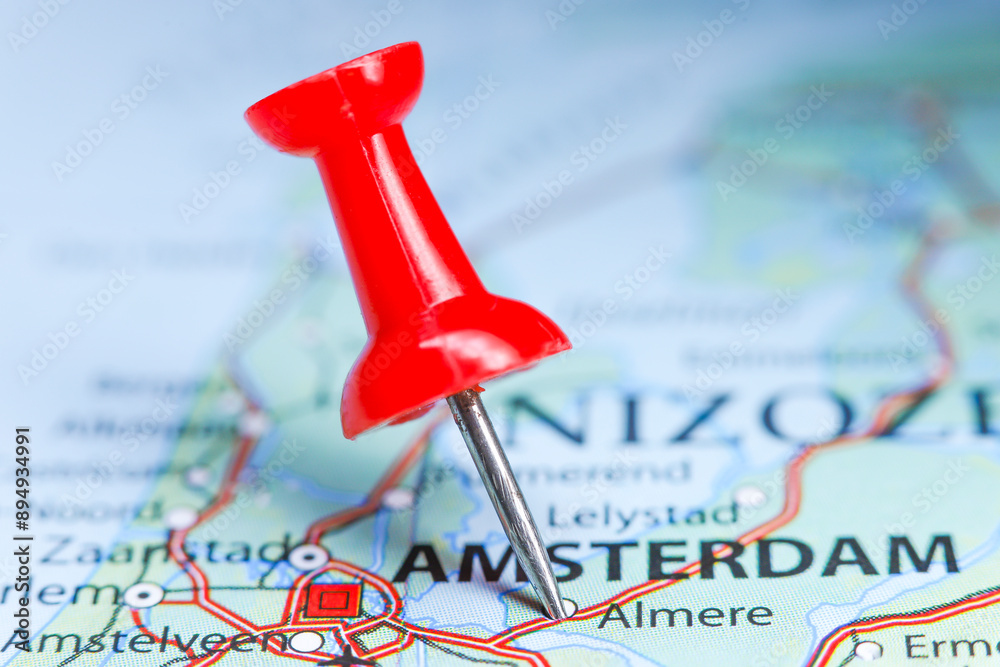 Almere, Netherlands pin on map. Holland Almere, Netherlands pin on map. Holland