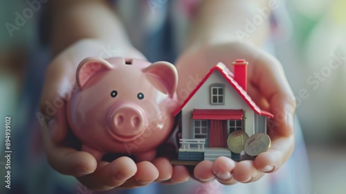 Piggy Bank and House Model photo