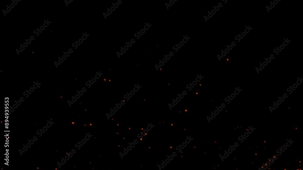 Flying fire Particle overlay against black background in Full HD