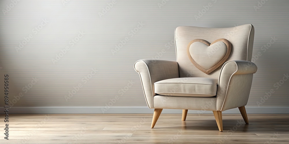 Armchair designed with a heart shape cutout on the backrest, armchair, heart, design, furniture, cozy, love, romantic Armchair designed with a heart shape cutout on the backrest, armchair, heart, design, furniture, cozy, love, romantic