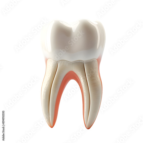 Tooth isolated on transparent background