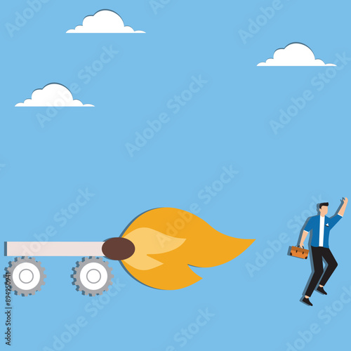 Toxic productivity, panic or burnout employee, overworked to finish work within timeline, hurry to complete multitasking or urgent work schedule concept, productive businessman on burning matchstick