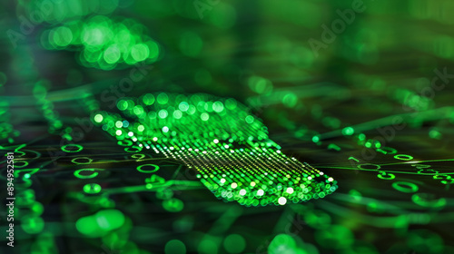 Cybersecurity digital footprints made of binary code, highlighting the importance of cybersecurity and protecting one's digital footprint from unauthorized access and exploitation