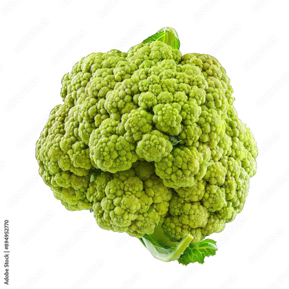 cauliflower isolated on transparent background or PNG file., clipping path, full depth of field cauliflower isolated on transparent background or PNG file., clipping path, full depth of field