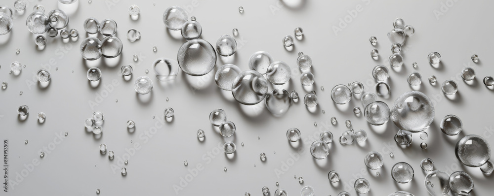 A cluster of small bubbles grouped together on a blank white backdrop, creating a visually appealing pattern. A cluster of small bubbles grouped together on a blank white backdrop, creating a visually appealing pattern.