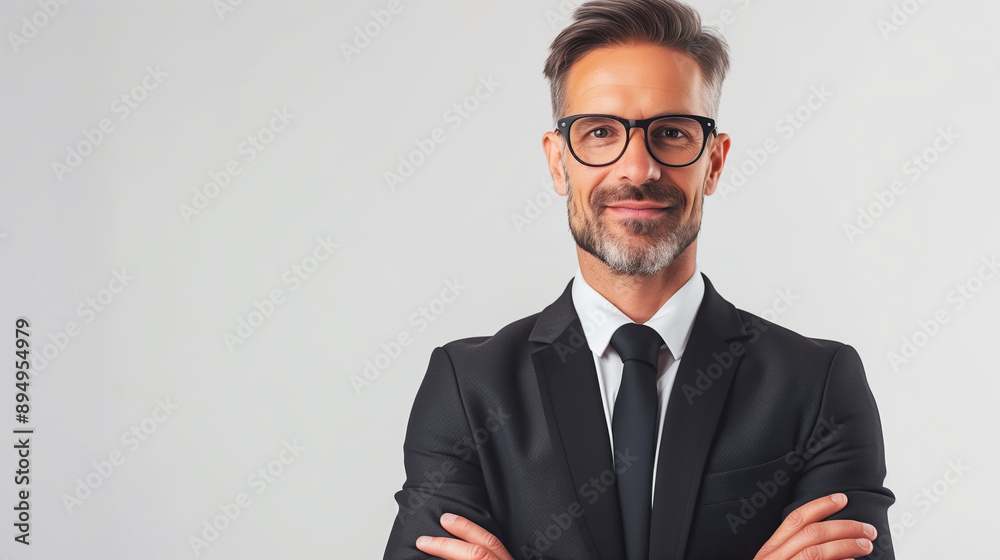 Confident Businessman in Suit and Glasses .. Confident Businessman in Suit and Glasses ..
