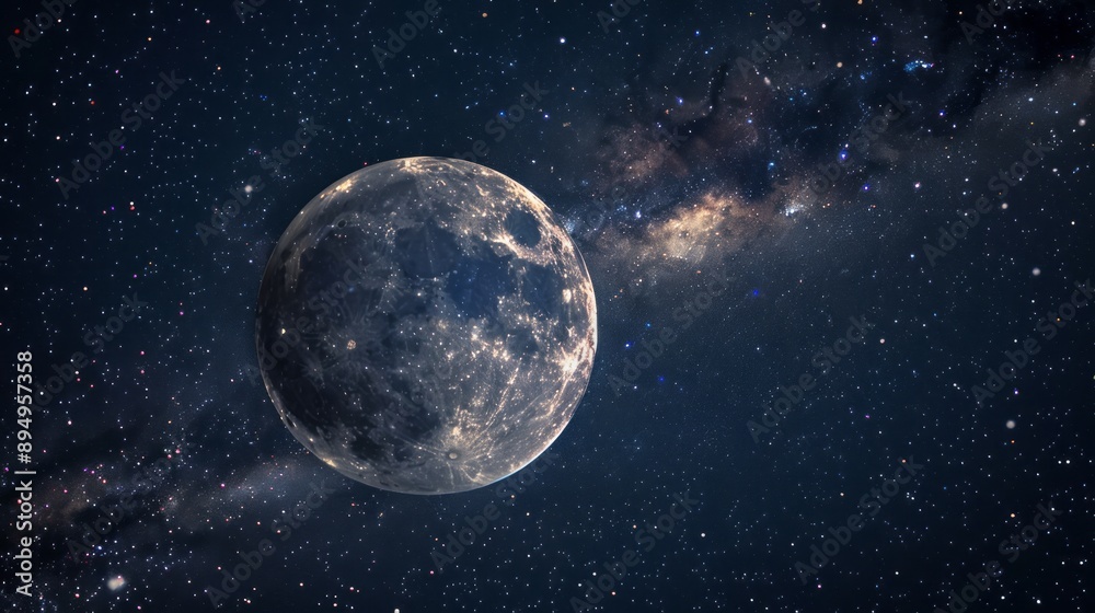 moon with milky way background moon with milky way background