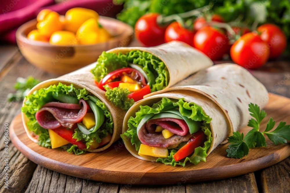 Meat and vegetables wraps Meat and vegetables wraps