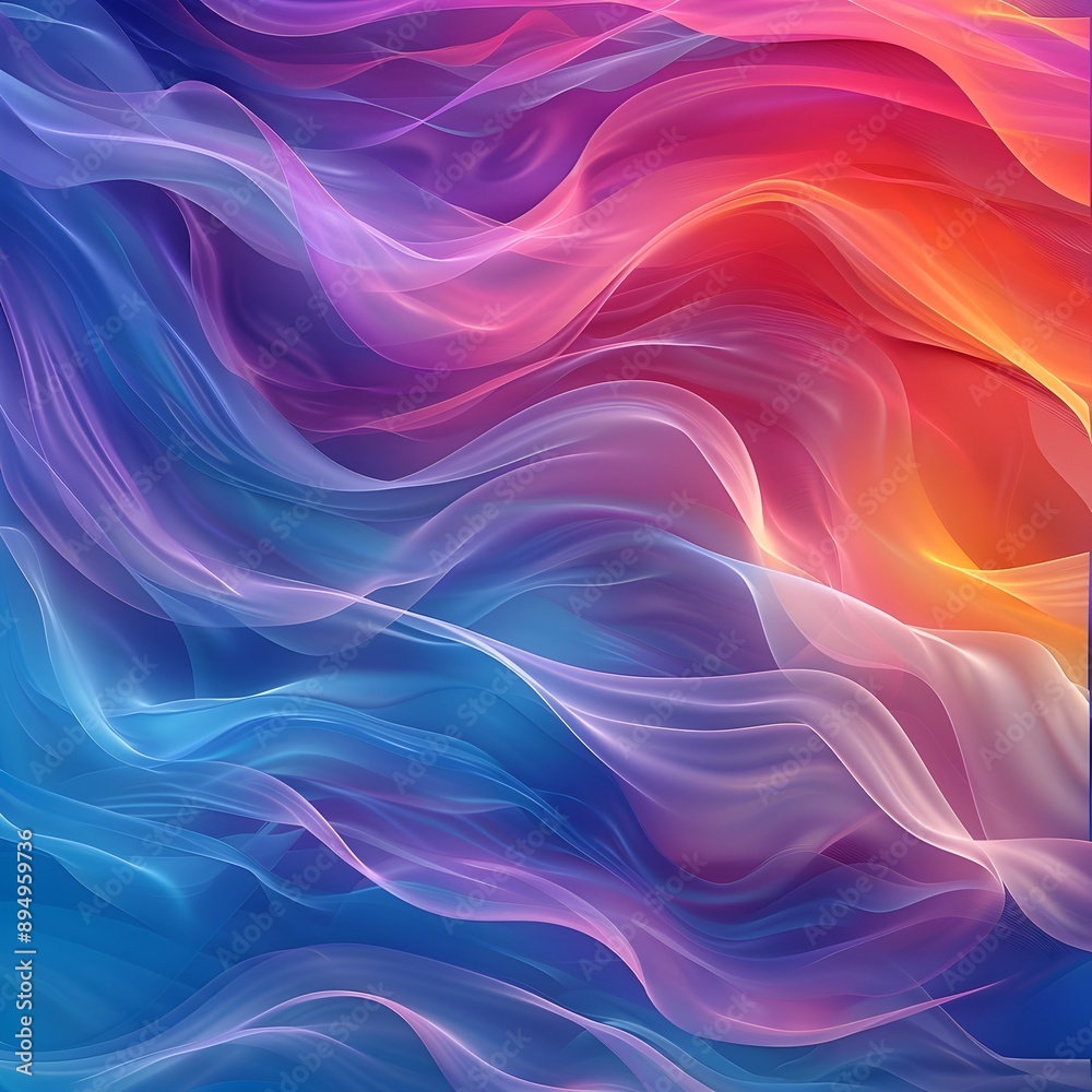 Smoke wave abstract sinewave colorfull background