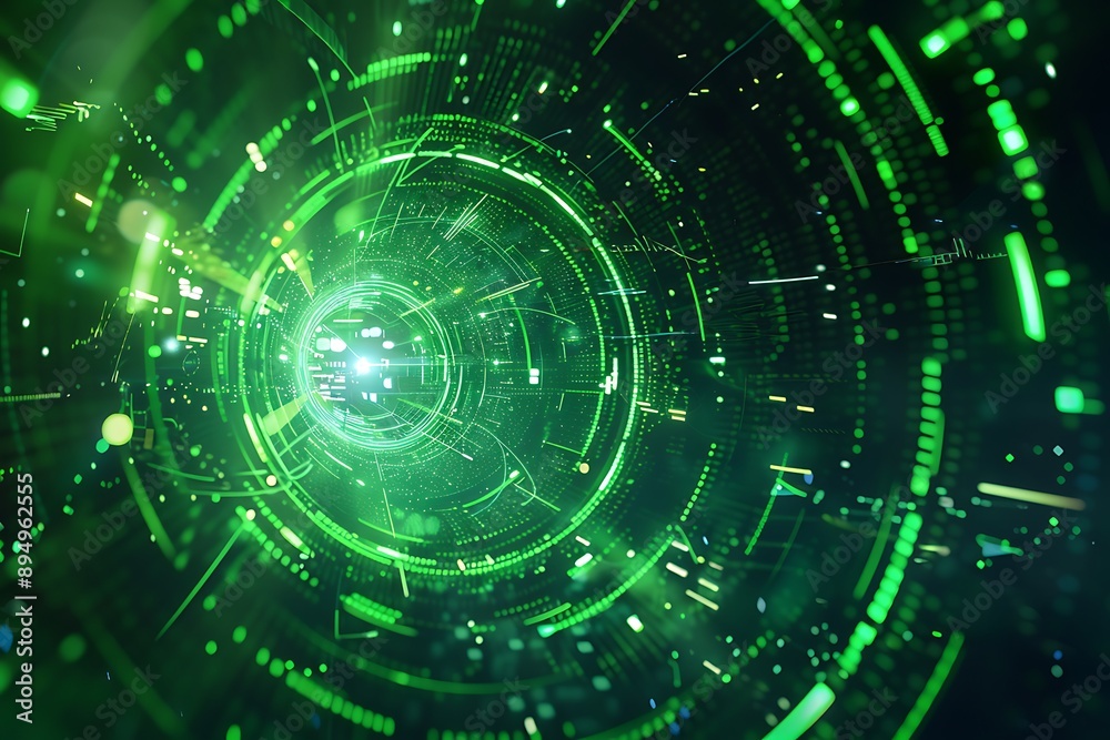 A captivating image of a futuristic green data vortex symbolizing cyberspace and digital technology, featuring neon effects and intricate details A captivating image of a futuristic green data vortex symbolizing cyberspace and digital technology, featuring neon effects and intricate details