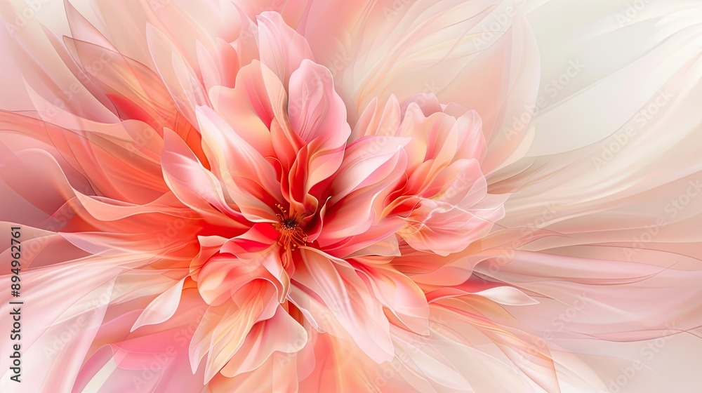 Abstract Pink Flower Close Up