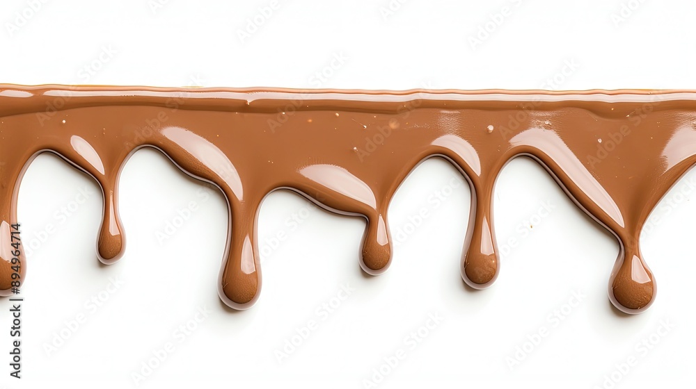 Dripping Chocolate on White Background Dripping Chocolate on White Background