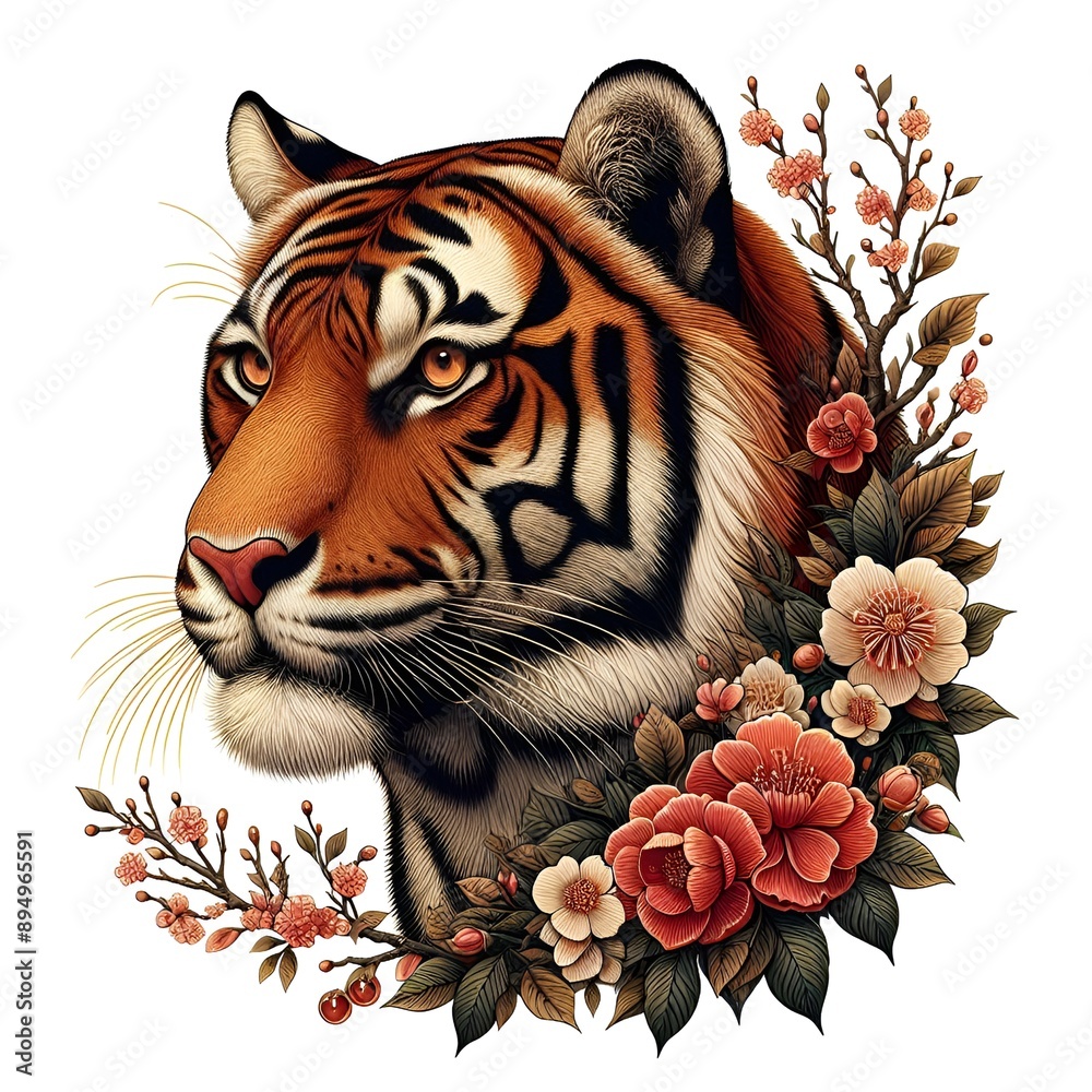 tiger on a white background tiger on a white background