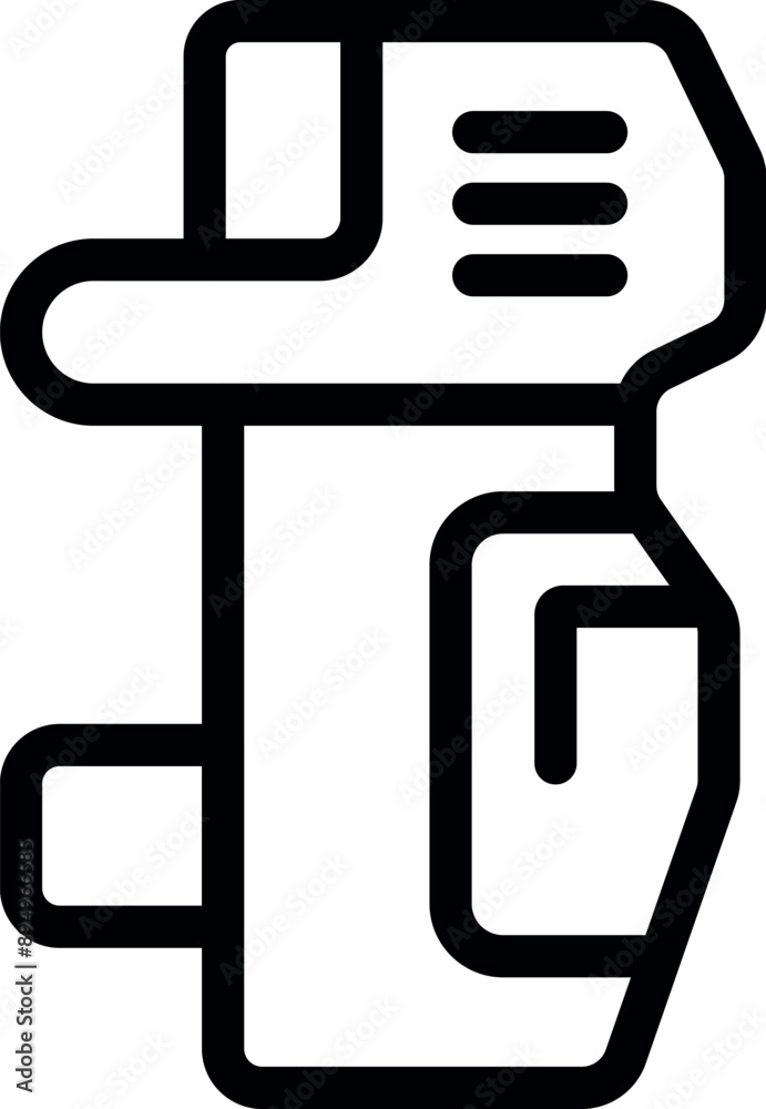 Simple black line art icon representing an electric paint sprayer, useful for diy and home improvement projects Simple black line art icon representing an electric paint sprayer, useful for diy and home improvement projects