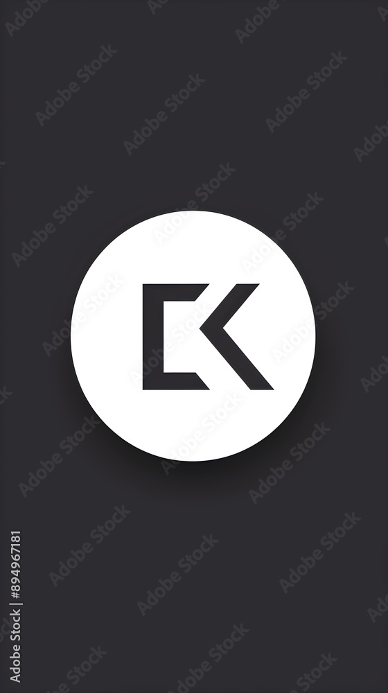 DK monochromatic logo: modern typography creating a structured and bold statement