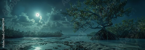 mangrove area. mangrove day background concept