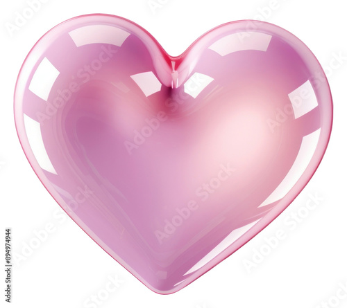 PNG Glossy pink heart illustration