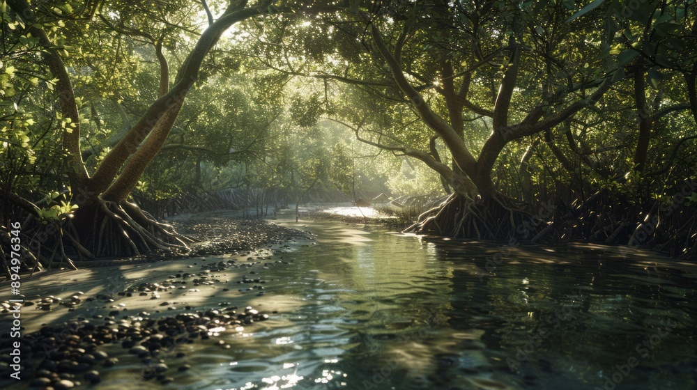mangrove area. mangrove day background concept mangrove area. mangrove day background concept