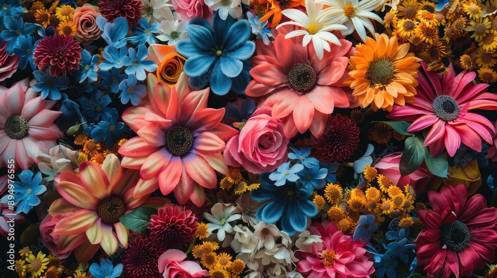 Vivid mixed flower background Vivid mixed flower background