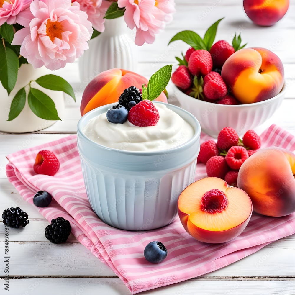 yogurt with fresh fruits yogurt with fresh fruits