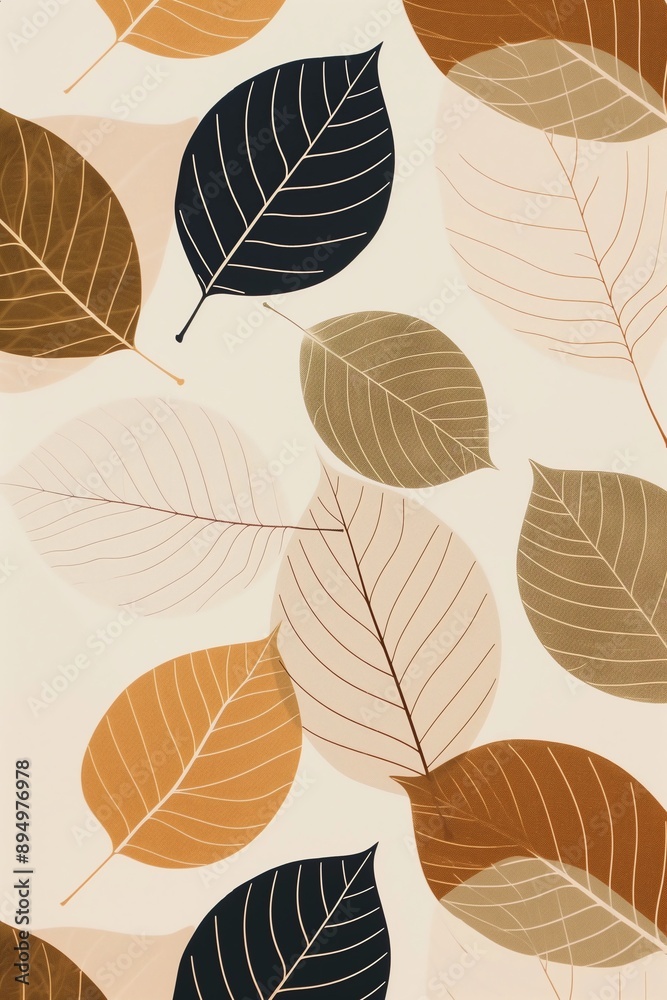 Obraz premium Beautiful colorful skeletonized leaves background