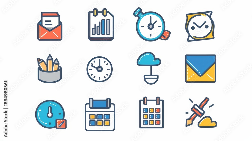 Vibrant Calendar Icons Marked Dates for Memorable Moments and Deadlines Vibrant Calendar Icons Marked Dates for Memorable Moments and Deadlines