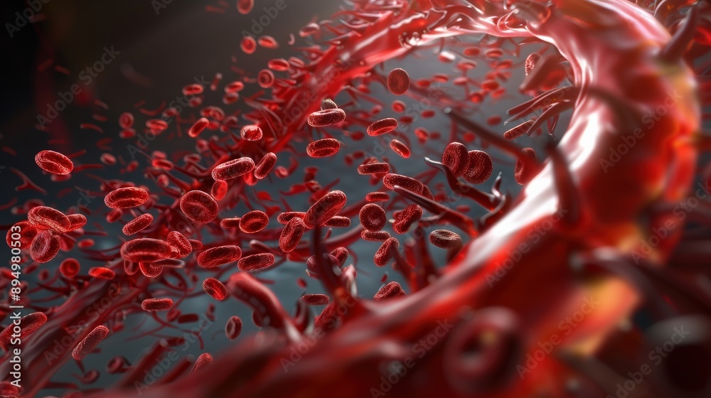 ภาพประกอบสต็อก Fat clogs blood. The accumulation of excess fat ...