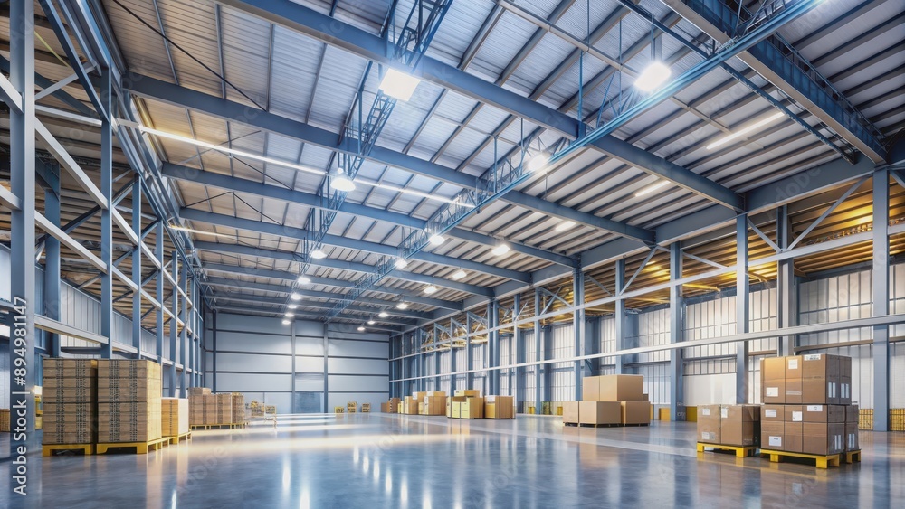 Modern industrial warehouse for efficient logistics and management, warehouse, stock, inventory, storage Modern industrial warehouse for efficient logistics and management, warehouse, stock, inventory, storage