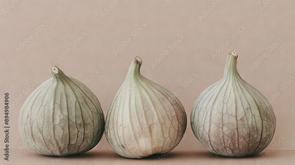 Obraz premium A trio of figurines atop a table beside them